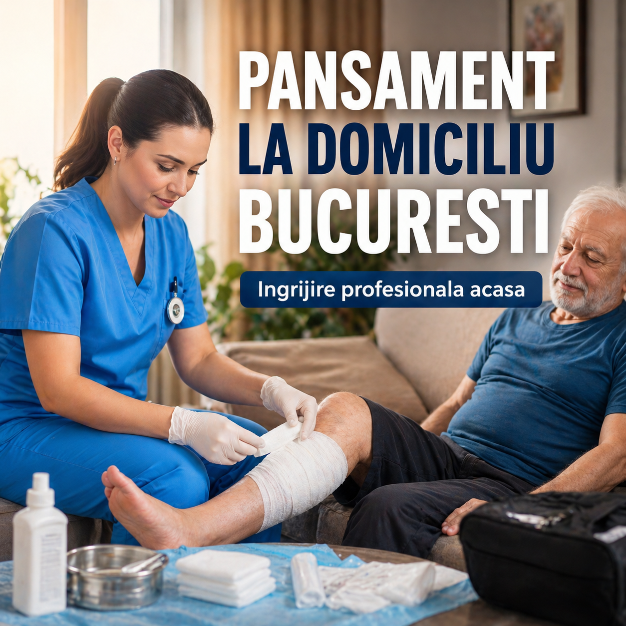 Pansament la domiciliu București – Ghid complet pentru îngrijirea corectă a plăgilor acasă